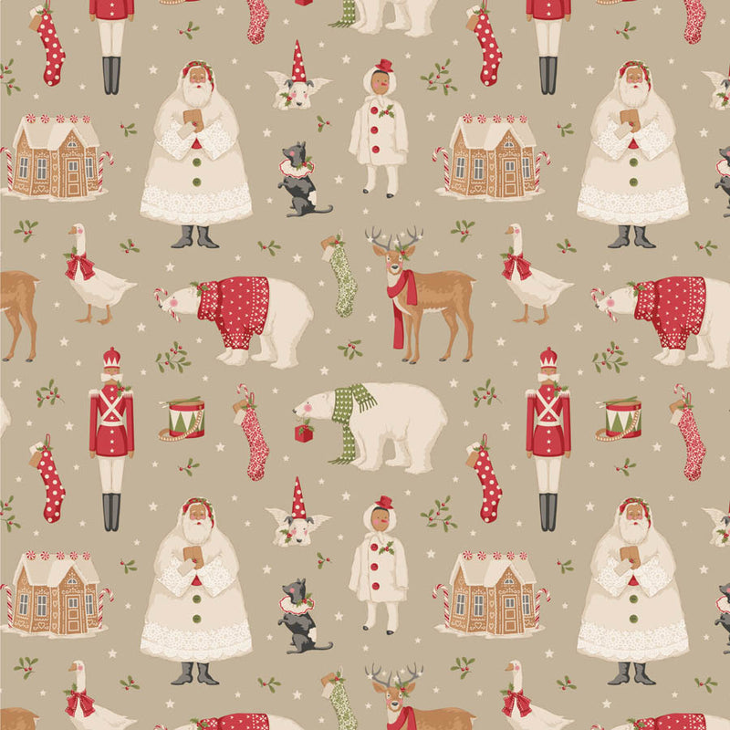 Tilda | Merry Little Christmas: TD100640 'Winterfriends' Clay: by the ½m
