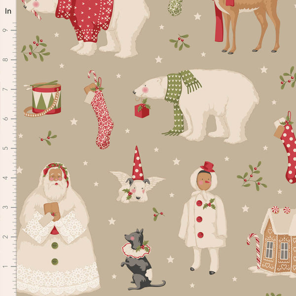 Tilda | Merry Little Christmas: TD100640 'Winterfriends' Clay: by the ½m