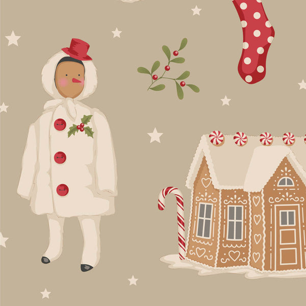 Tilda | Merry Little Christmas: TD100640 'Winterfriends' Clay: by the ½m