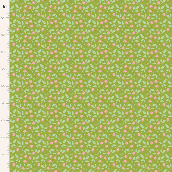 Tilda | Sunday Brunch Collection: 110114 'Tipsy' Green: by the ½m