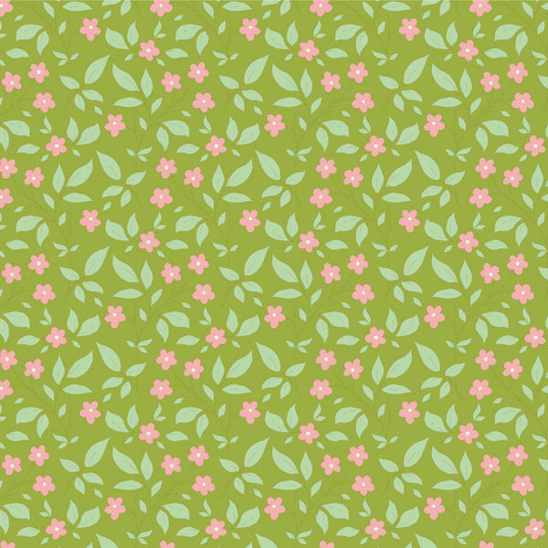 Tilda | Sunday Brunch Collection: 110114 'Tipsy' Green: by the ½m