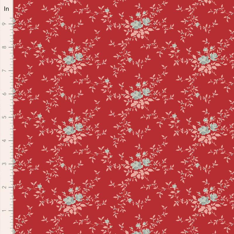 Tilda | Merry Little Christmas: TD110139 'Noel' Red: by the ½m
