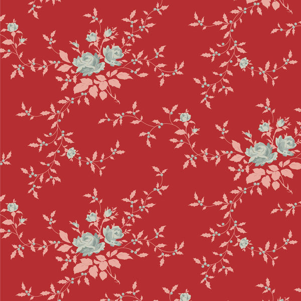 Tilda | Merry Little Christmas: TD110139 'Noel' Red: by the ½m