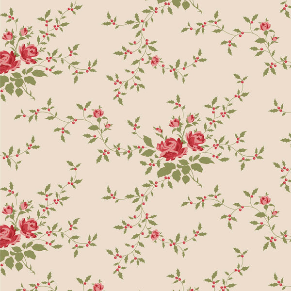 Tilda | Merry Little Christmas: TD110147 'Noel' Cream: by the ½m