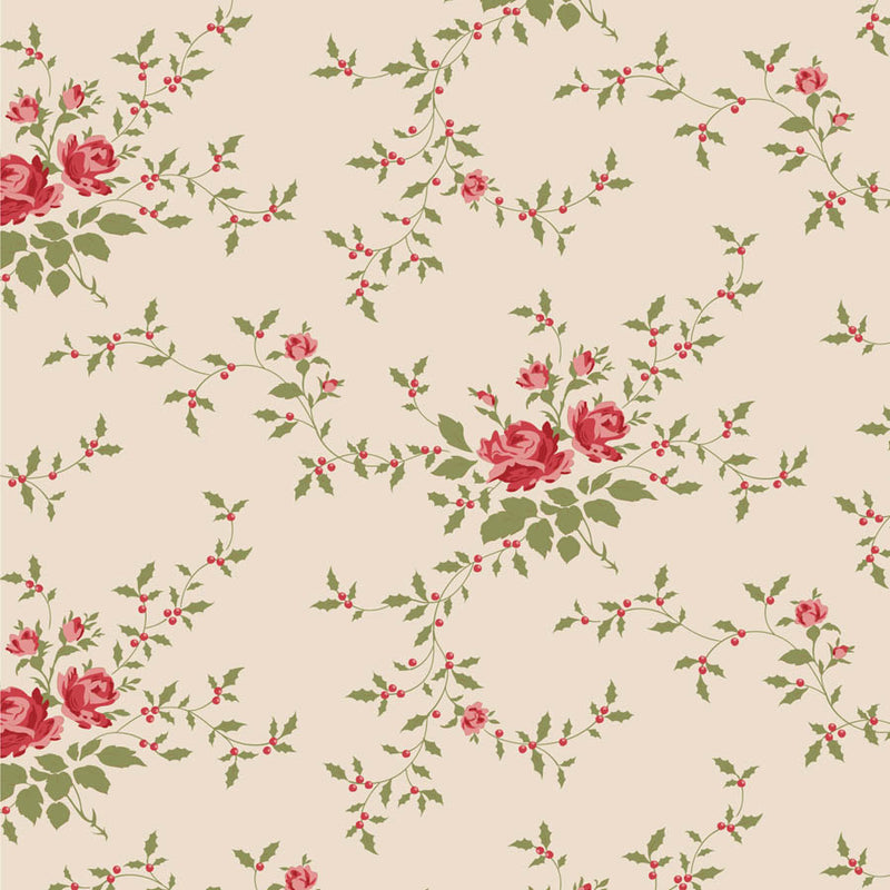 Tilda | Merry Little Christmas: TD110147 'Noel' Cream: by the ½m