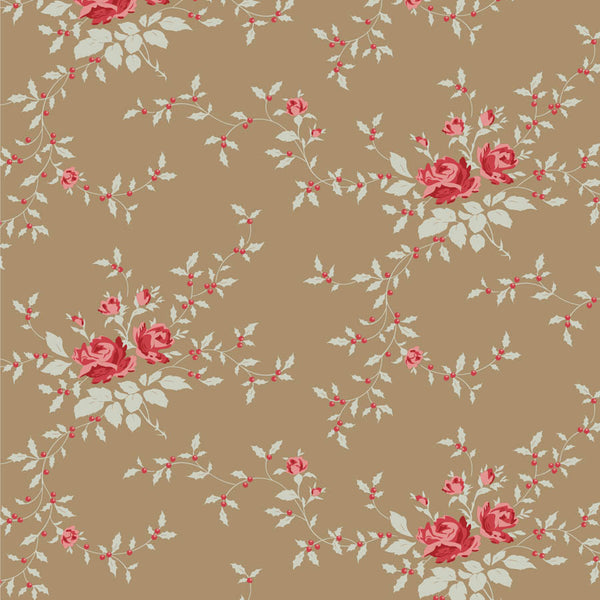 Tilda | Merry Little Christmas: TD110149 'Noel' Taupe: by the ½m