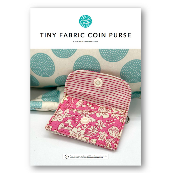 INSTRUCTIONS: Tiny Fabric Coin Purse: PRINTED VERSION