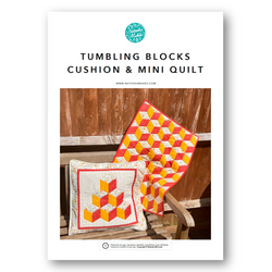 INSTRUCTIONS: Tumbling Blocks Cushion and Mini Quilt: PRINTED VERSION