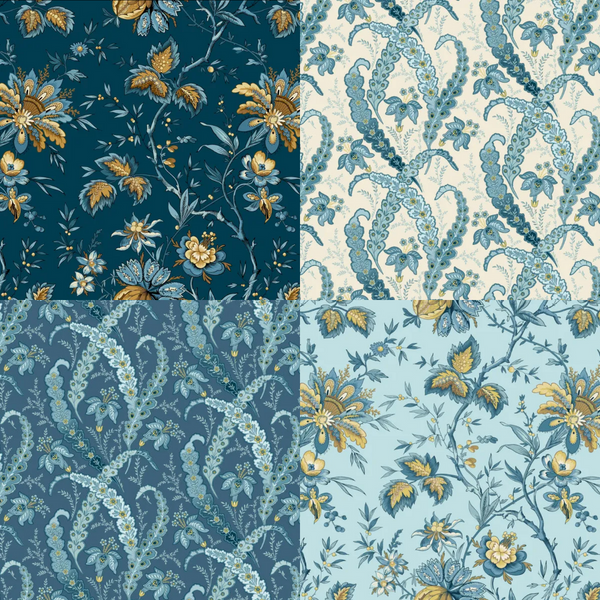 FAT QUARTER BUNDLE: 4x FQ: Edyta Sitar for Andover Fabrics | Beach House