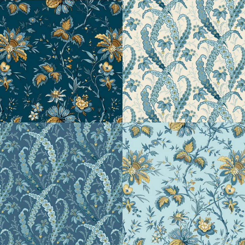 FAT QUARTER BUNDLE: 4x FQ: Edyta Sitar for Andover Fabrics | Beach House