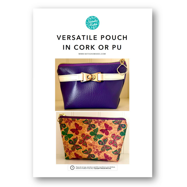 INSTRUCTIONS: Versatile Pouch in Cork or PU: PRINTED VERSION