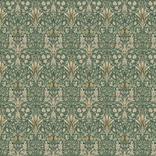 Chatham Glyn | Teflon Coated Cotton 'Snakeshead' Forest WMT020: by the 1/2m