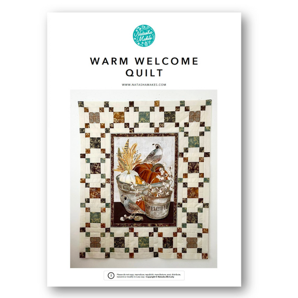 INSTRUCTIONS: Warm Welcome Quilt: PRINTED VERSION