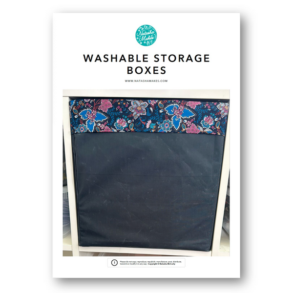 INSTRUCTIONS: Washable Storage Boxes: PRINTED VERSION
