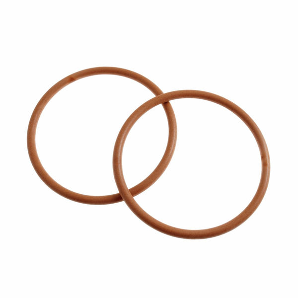 HARDWARE: Round Bag Handles: ONE PAIR: 13cm Light Wood Effect