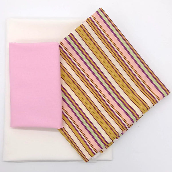 FABRIC BUNDLE: Dresden Plate 'Bohemian' Option (1.5m AGF + 1m ivory + 0.25m pink)