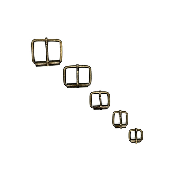 HARDWARE: 5 Buckles in Antique Bronze finish