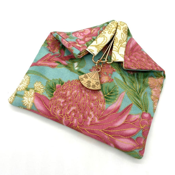 KIT WITH INSTRUCTIONS Leesa Chandler Charm Purse: Under the Aussie Sun 'Floral' Teal Pink 0013 14 Option