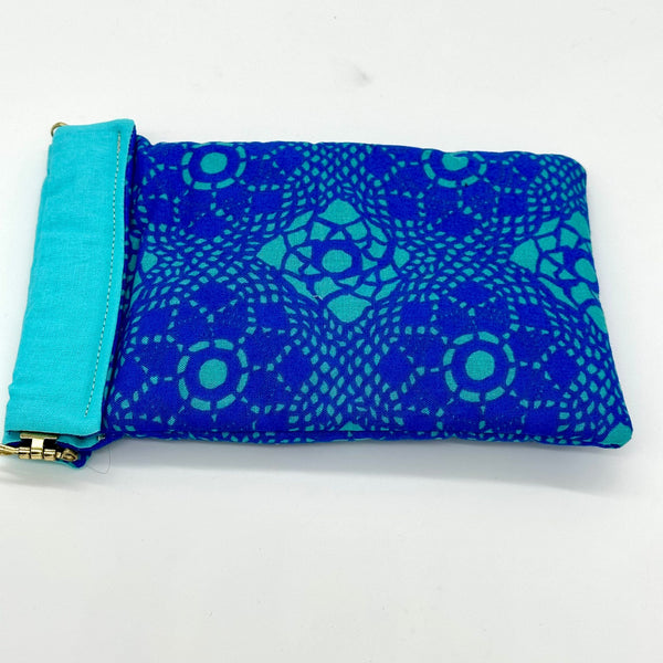 KIT with Instructions: Easy Sunglasses Case using Flex-Frame: Alison Glass 'Crochet' Lake + Aqua