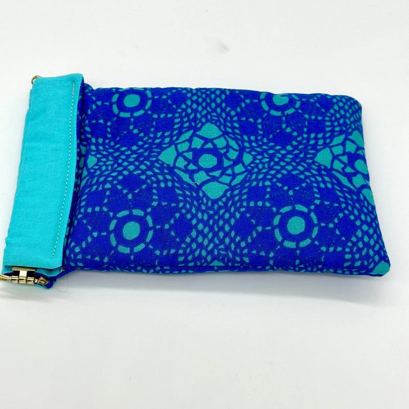 KIT with Instructions: Easy Sunglasses Case using Flex-Frame: Alison Glass 'Crochet' Lake + Aqua