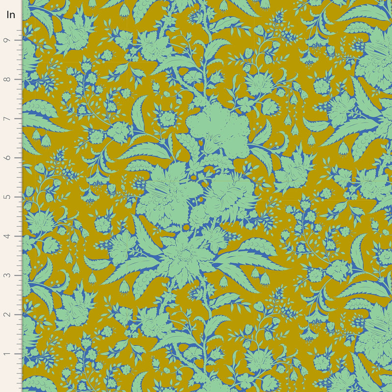 BOLT END PIECE: Tilda | Bloomsville Collection: 110081 'Abloom' Blender in Dijon: Approx 3.22m