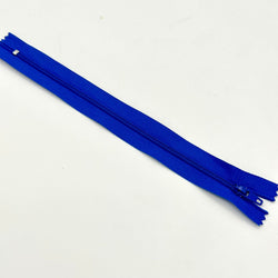 NYLON COIL ZIPPER: 8" length: Copen Blue