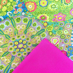 Half Metre Heaven: Kaffe Fassett Collective 'Millefiore' Green GP92.GREEN with Bright Pink