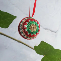 KIT: Pineapple Fibre Art | Crochet Bauble Kit (Makes 3 Baubles): BRIGHT Option