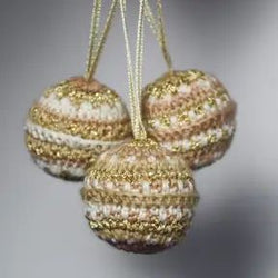 KIT: Pineapple Fibre Art | Crochet Bauble Kit (Makes 3 Baubles): NEUTRAL Option