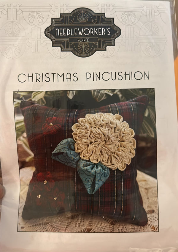 KIT: Leesa Chandler | Needleworker's Soiree 'Christmas Pincushion': Dark Red Tartan Option