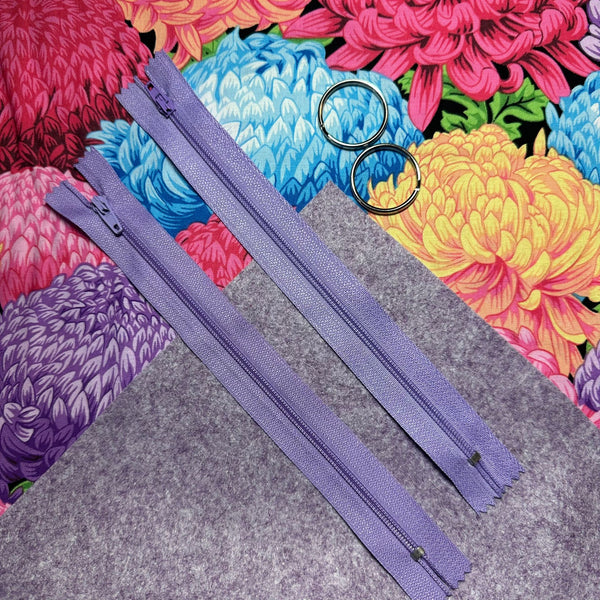 FABRIC + HARDWARE: Dog Poo Bag Holder: Philip Jacobs' Snow Leopard | Temple Garden 'Chrysanthemum Bed' Multi