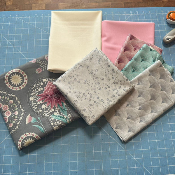 FABRIC KIT: Leesa Chandler | Melba 'Carlton Gardens' Quilt: Grey/Pink