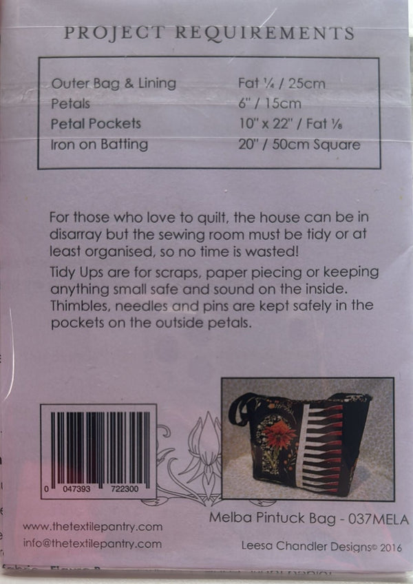 INSTRUCTIONS: Leesa Chandler | Melba Tidy Up: PRINTED VERSION (Pre-Packed)