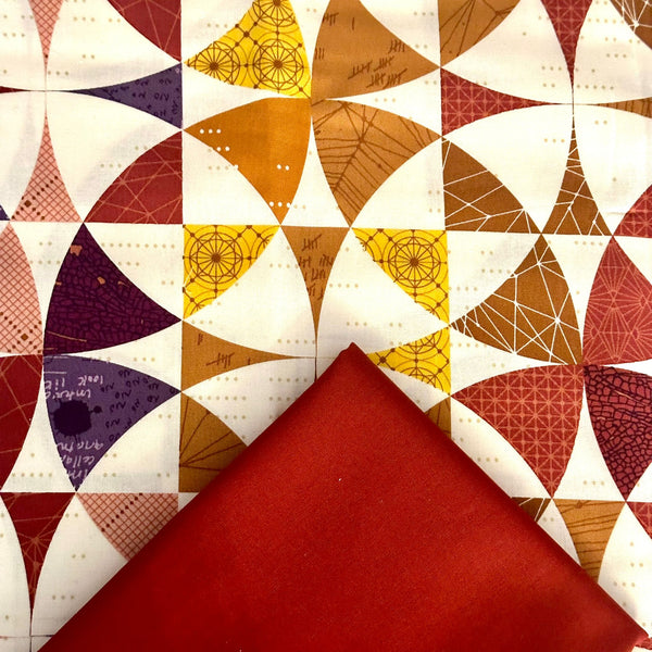 Half Metre Heaven: Giucy Giuce for Andover Fabrics | Sleuth 'Exhibit A' Warm 767R with Terracotta CTO