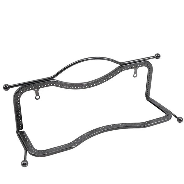 HARDWARE: 27cm 'M' Frame for Natasha's M Frame Bags: Gunmetal