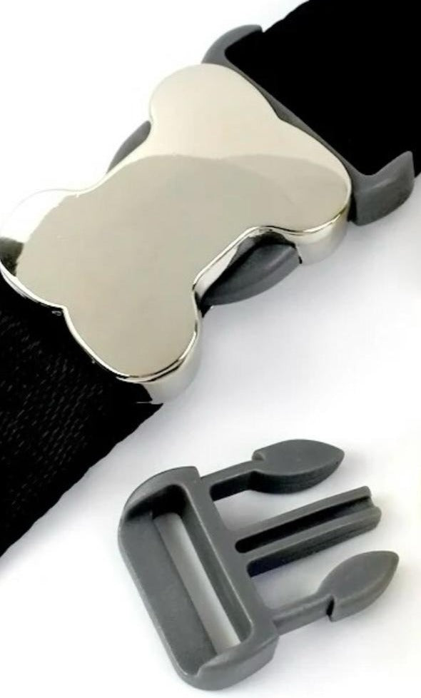 HARDWARE: Natasha's Bum Bag: 1 Set 25mm Bone Metal Side Release Buckles: Silver Colour
