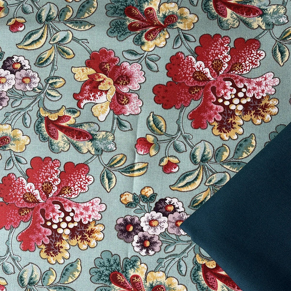 Half Metre Heaven: Max & Louise for Andover Fabrics | Fernshaw 'Phillip' Teal 2/1023 T with Teal
