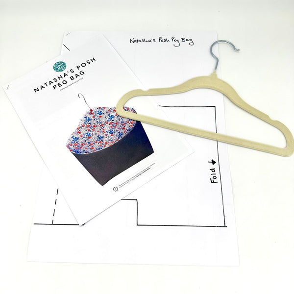 INSTRUCTIONS with TEMPLATE + 1 Hanger: Posh Peg Bag: PRINTED VERSION