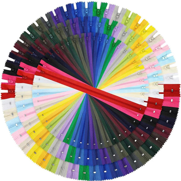 ZIPS: 72-Piece Zip MEGA BUNDLE: in 24 colours and mixed sizes (20cm, 30cm and 40cm length)