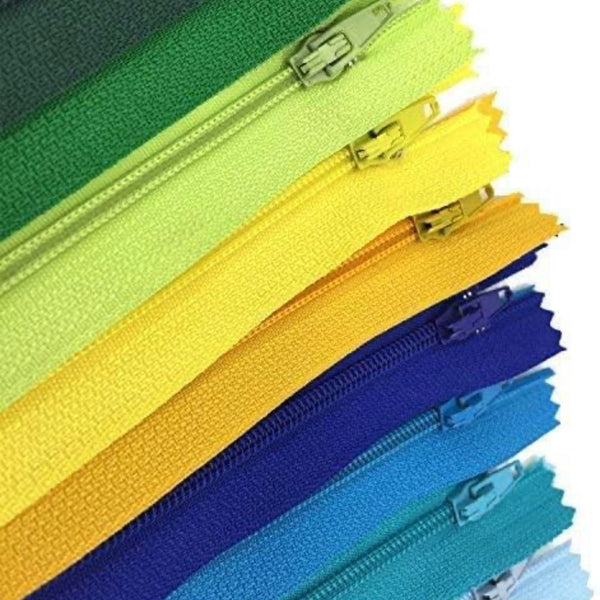 ZIPS: 72-Piece Zip MEGA BUNDLE: in 24 colours and mixed sizes (20cm, 30cm and 40cm length)