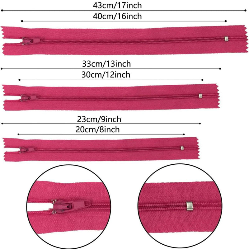 ZIPS: 72-Piece Zip MEGA BUNDLE: in 24 colours and mixed sizes (20cm, 30cm and 40cm length)