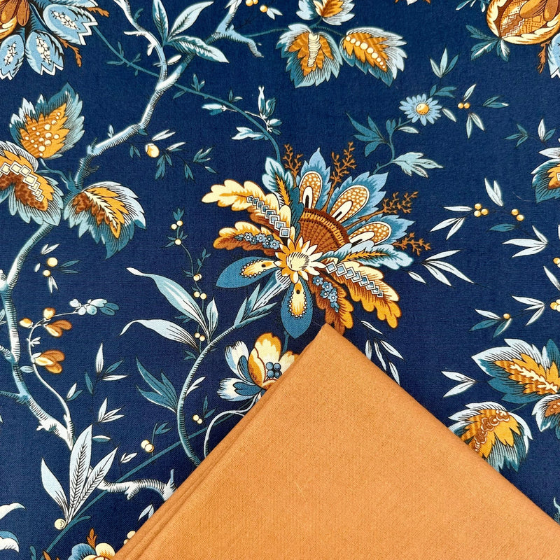 Half Metre Heaven: Edyta Sitar for Andover Fabrics | Beach House 'Ariel' on Midnight 2/1163 B with Biscuit