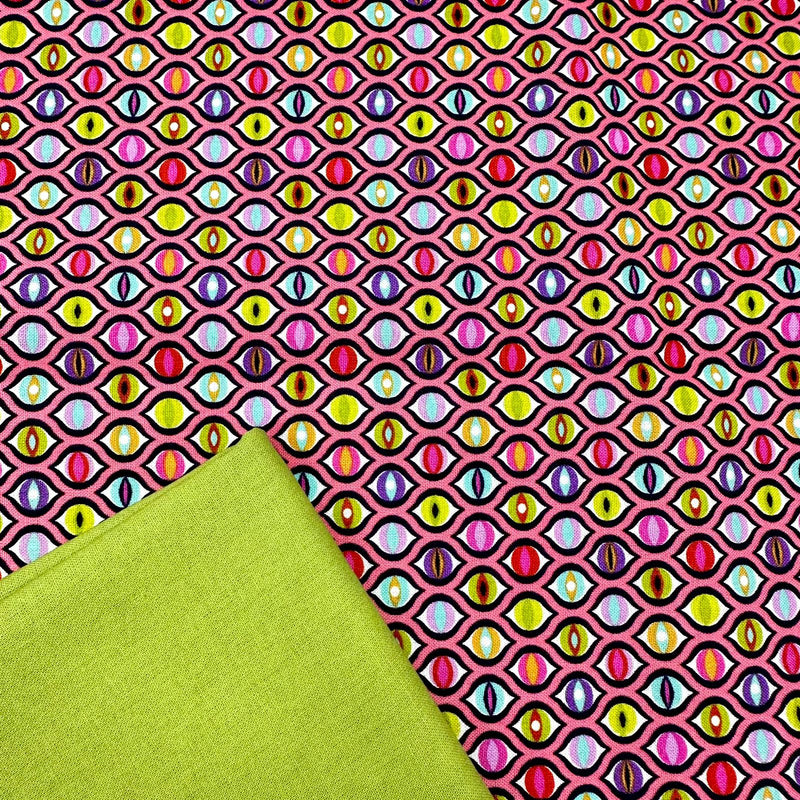 Half Metre Heaven: Tula Pink | Tabby Road Deja Vu 'Cats Eyes' Prism PWTP095 with Chartreuse