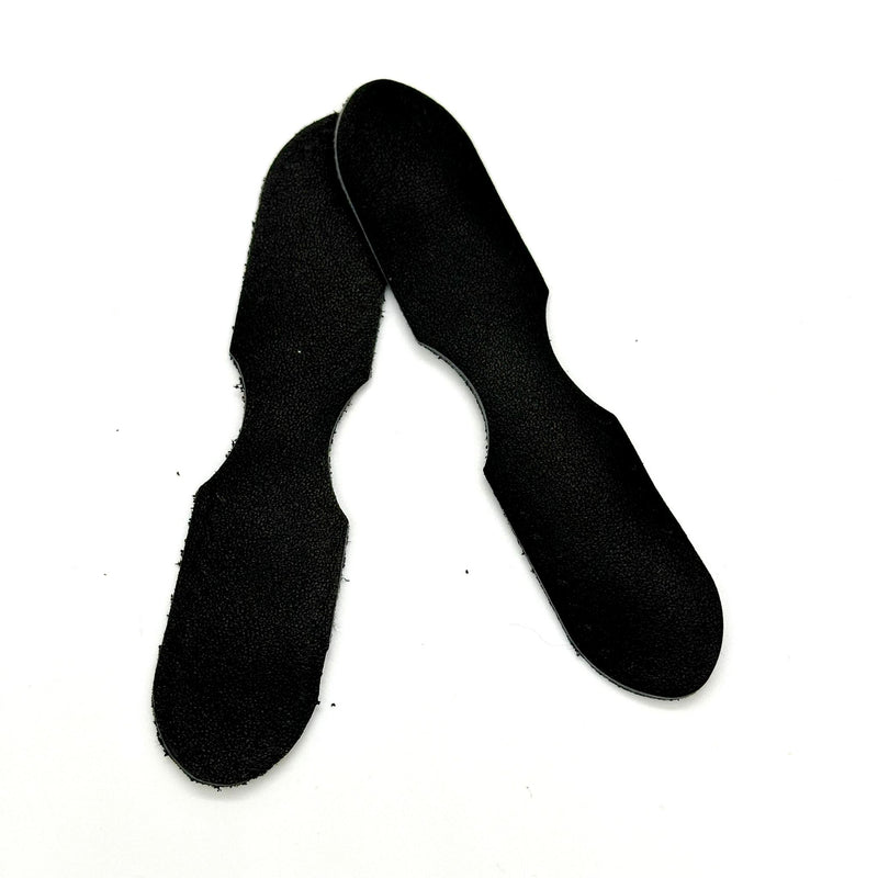 HARDWARE: Bag Handle Ends: Set of 2 in REAL LEATHER: BLACK