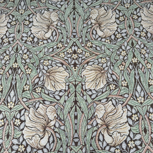 BOLT END PIECE: Chatham Glyn | Luxury Chenille Feel Tapestry Fabric 'Pimpernel' Earth: Approx 85cm