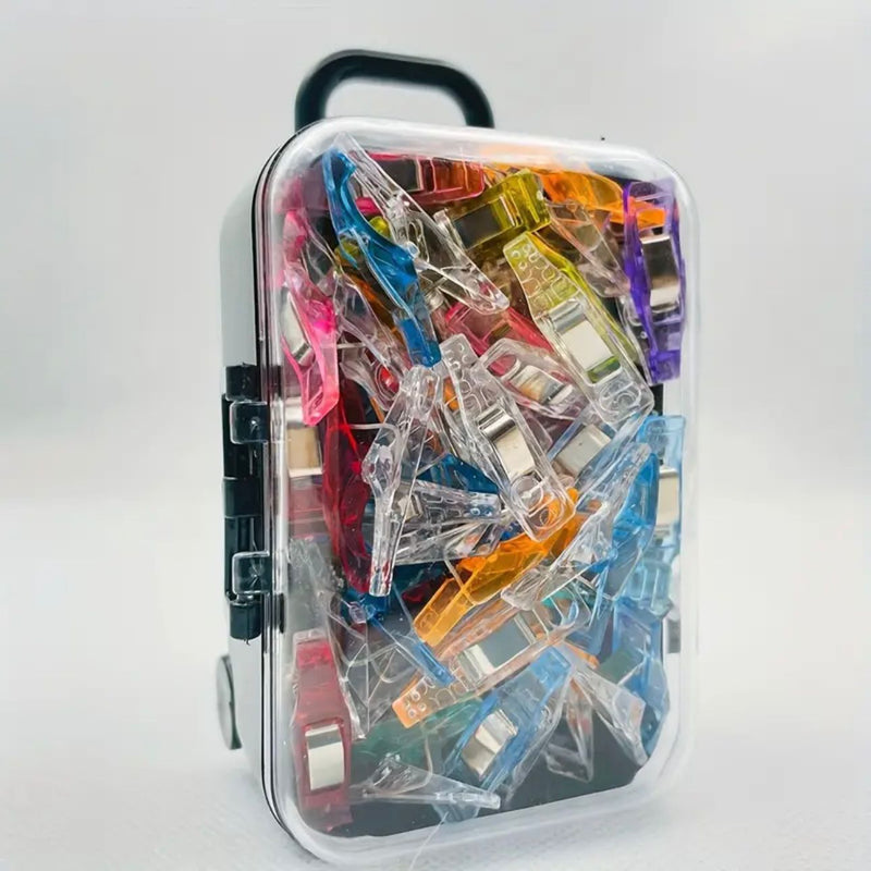 TOOLS Quilters Clips in Fun Little Case Approx 75 clips Natasha Makes