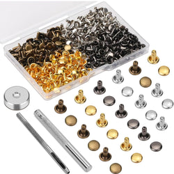 TOOLS: Double Cap Rivets Set (120 sets): 6mm: for smaller makes and attaching 'Handmade' tags