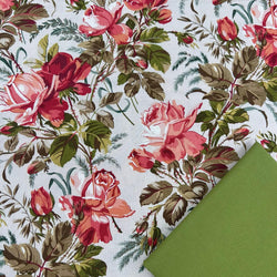 Half Metre Heaven: Edyta Sitar for Andover Fabrics | Joy 'Centerpiece' in Snowdrift 2/1038 L with Sage