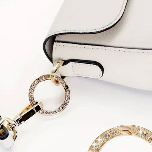 HARDWARE: Pair of 25mm Spring O-Rings with Sparkle Detail: Gold colour