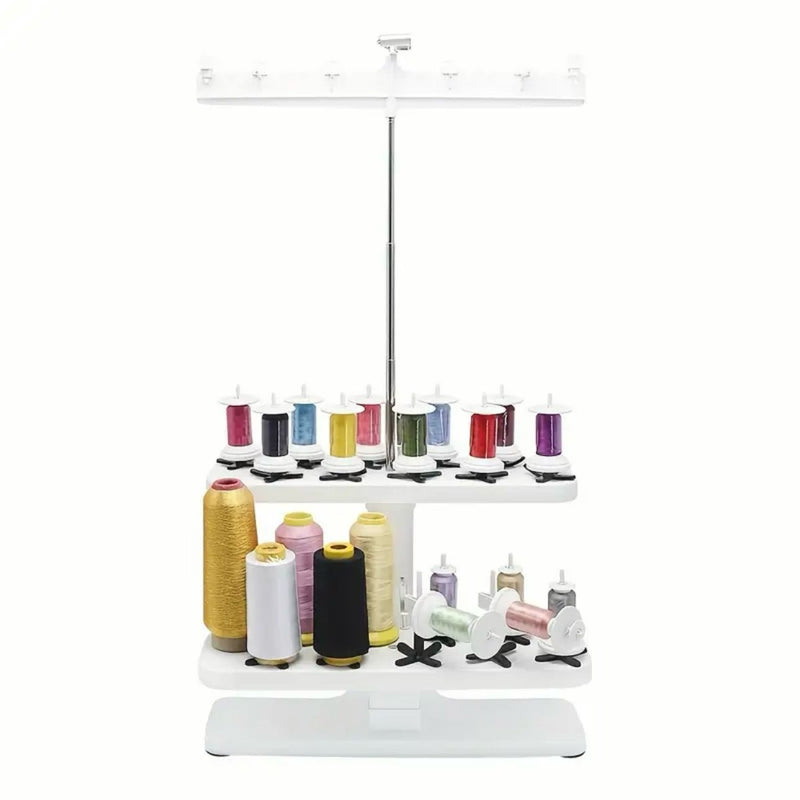 ACCESSORY: Twenty Spool Adjustable Height Thread Stand for Sewing Machines